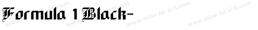 Formula 1 Black字体转换